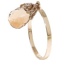 Citrine Crown Briolette Ring 3.0ct in 9ct Gold