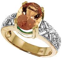 Citrine and Diamond Renaissance Ring 3.0ct in 9ct Gold