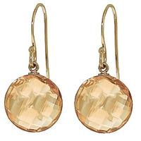 Citrine Chequer Cut Drop Earrings 12.0ctw in 9ct Gold