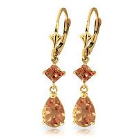 citrine droplet earrings 45ctw in 9ct gold