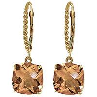 Citrine Rococo Twist Drop Earrings 7.2ctw in 9ct Gold