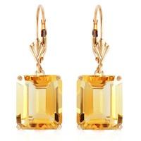 Citrine Drop Earrings 13.0ctw in 9ct Gold