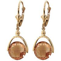 Citrine Drop Earrings 6.5ctw in 9ct Gold