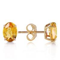 Citrine Stud Earrings 1.8ctw in 9ct Gold