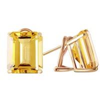 Citrine Stud Earrings 13.0ctw in 9ct Gold