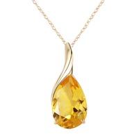 citrine tuscany pendant necklace 50ct in 9ct gold