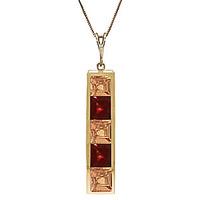 citrine and garnet channel set pendant necklace 225ctw in 9ct gold