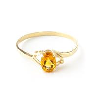 Citrine Classic Desire Ring 0.9ct in 9ct Gold