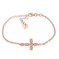 Citrine Adjustable Cross Bracelet 1.7ctw in 9ct Rose Gold