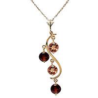 citrine and garnet dream catcher pendant necklace 23ctw in 9ct gold