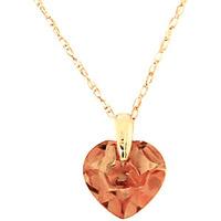 Citrine Heart Pendant Necklace 1.15ct in 9ct Gold