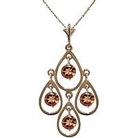 Citrine Quadruplo Milan Pendant Necklace 1.2ctw in 9ct Gold