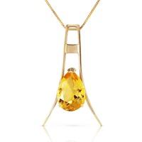 Citrine Eiffel Pendant Necklace 1.5ct in 9ct Gold