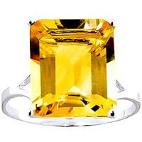 Citrine Ring 6.5ct in 9ct White Gold