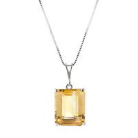 citrine pendant necklace 65ct in 9ct white gold