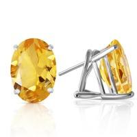 Citrine Stud Earrings 12.0ctw in 9ct White Gold