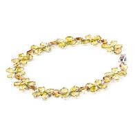 Citrine and Garnet Blossom Bracelet 20.7ctw in 9ct White Gold