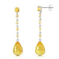 Citrine by the Yard Drop Earrings 23.0ctw in 9ct White Gold