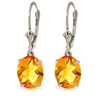 citrine drop earrings 625ctw in 9ct white gold