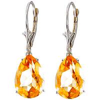 Citrine Drop Earrings 10.0ctw in 9ct White Gold