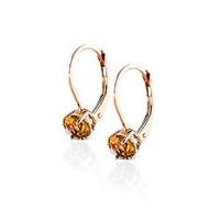 Citrine Boston Drop Earrings 1.2ctw in 9ct Rose Gold