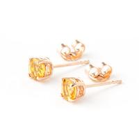 Citrine Stud Earrings 0.95ctw in 9ct Rose Gold