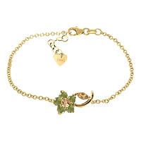 Citrine and Peridot Adjustable Flower Petal Bracelet 0.87ctw in 9ct Gold