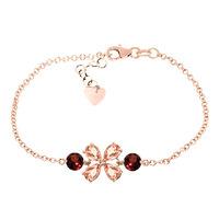 Citrine and Garnet Adjustable Bracelet 3.15ctw in 9ct Rose Gold