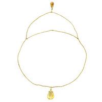 Citrine Briolette Pendant Necklace 7.5ctw in 9ct Gold