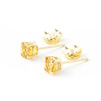 Citrine Stud Earrings 0.95ctw in 9ct Gold