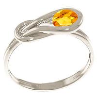 citrine san francisco ring 065ct in 9ct white gold