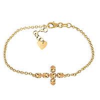 Citrine Adjustable Cross Bracelet 1.7ctw in 9ct Gold