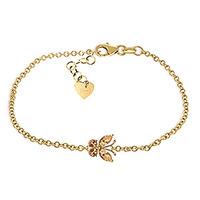 Citrine Adjustable Butterfly Bracelet 0.6ctw in 9ct Gold