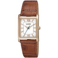 citizen ladies brown strap watch ep5918 06a