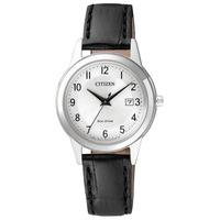 citizen ladies eco drive leather watch fe1081 08a