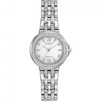 citizen ladies eco drive diamond stainless steel bracelet watch em0440 ...