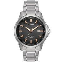 Citizen Mens Eco-Drive Titanium Watch AW1490-50E
