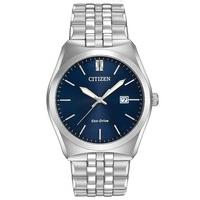 citizen eco drive stainless steel dark blue watch bm7330 59l