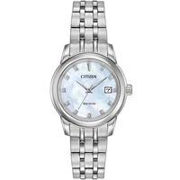 citizen ladies eco drive mother of pearl diamond bracelet watch ew2390 ...