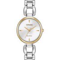 citizen ladies eco drive stainless steel bracelet watch em0424 53a