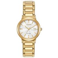 citizen ladies eco drive gold bracelet watch ew2372 51a