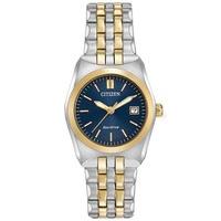 citizen ladies two tone bracelet watch ew2294 53l