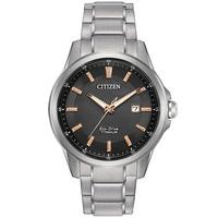 citizen mens eco drive titanium watch aw1490 50e