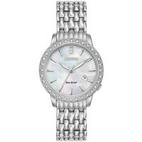 citizen ladies diamond bezel bracelet watch ew2280 58d