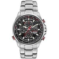 citizen mens stainless steel red arrow chronograph watch at8060 50e