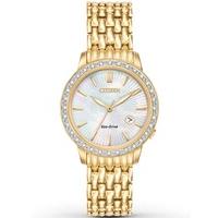 citizen ladies diamond bezel bracelet watch ew2282 52d