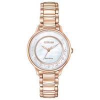 citizen ladies eco drive diamond watch em0382 86d