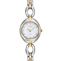 Citizen Ladies Round Crystal Watch EX1434-55D