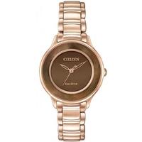 citizen ladies circle of time rose gold plated bracelet watch em0382 8 ...