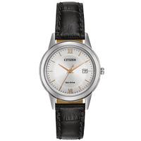 Citizen Ladies Black Leather Strap Watch FE1086-04A